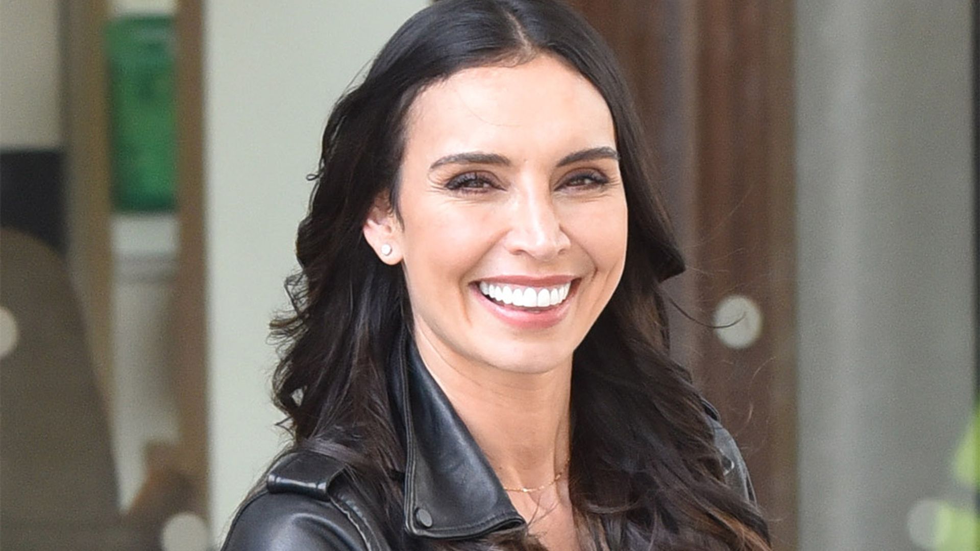 christine lampard outfit leopard jacket