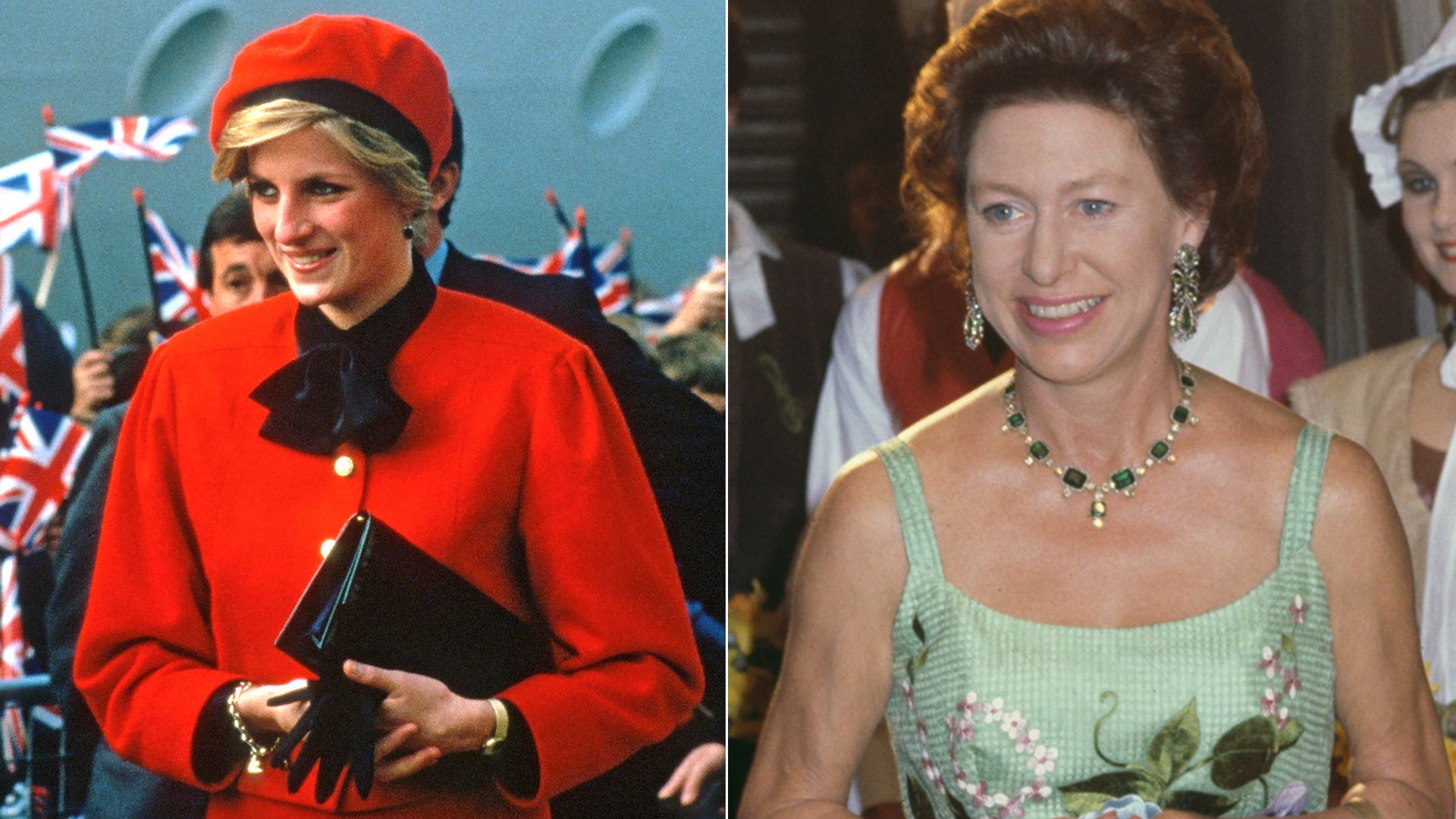 Rare outfits worn by Princess Diana and Princess Margaret can now be seen at Kensington Palace