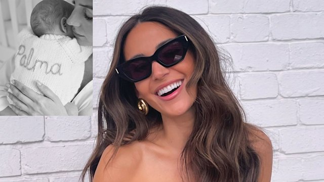 Michelle Keegan and her daughter with Mark Wright, Palma