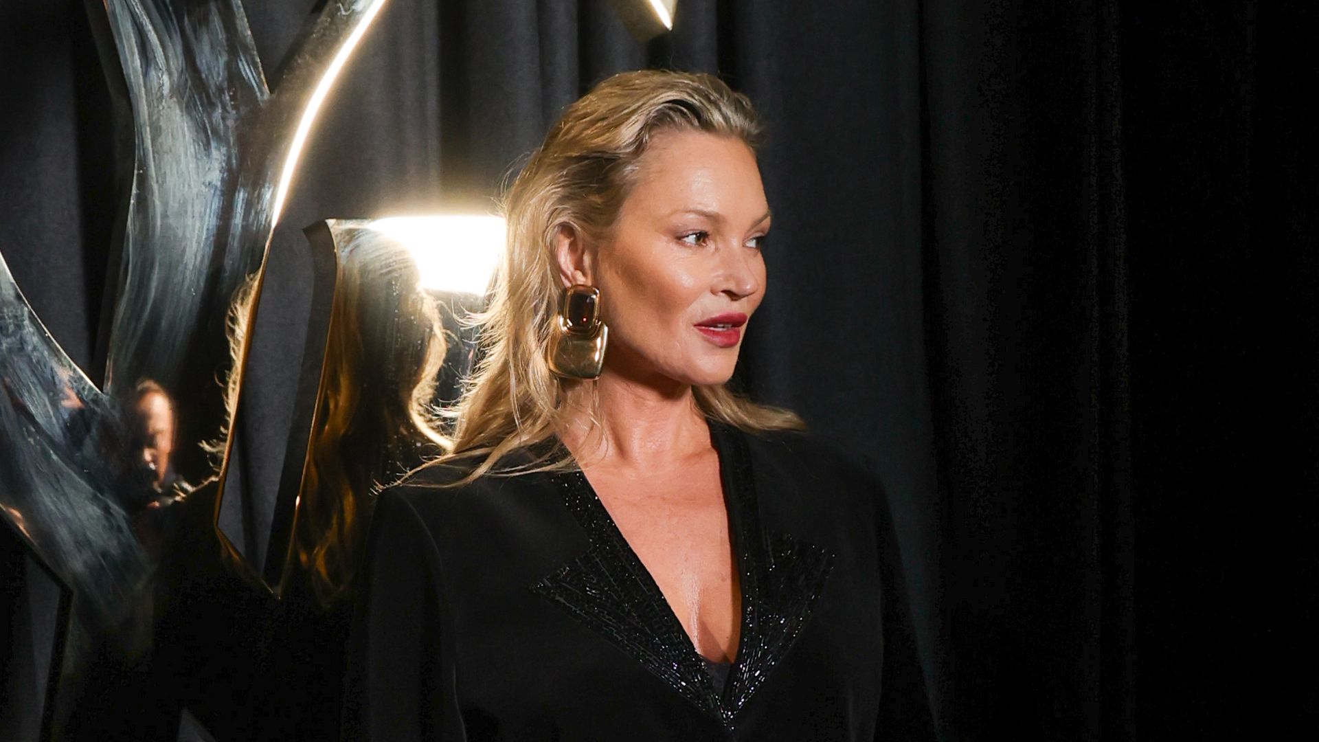 Kate Moss stuns in sheer dress at Saint Laurent