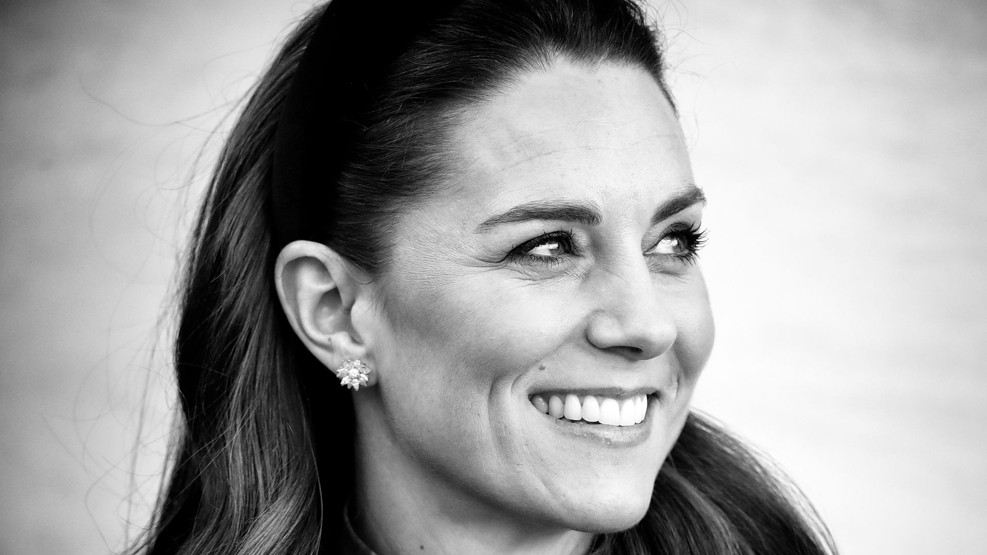 Kate Middleton portrait in black and white from 2020 visit to Dublin