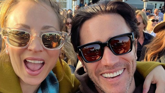 Kaley Cuoco and Tom Pelphrey look radiant as they step out to charity fundraiser after welcoming daughter Matilda