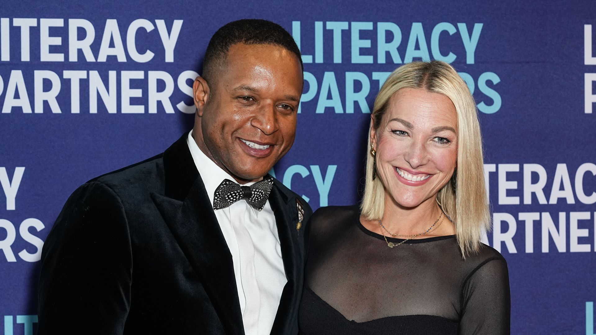 Craig Melvin and Lindsay Czarniak attend the 2024 Literacy Partners Gala at Pier Sixty at Chelsea Piers on June 10, 2024 in New York City