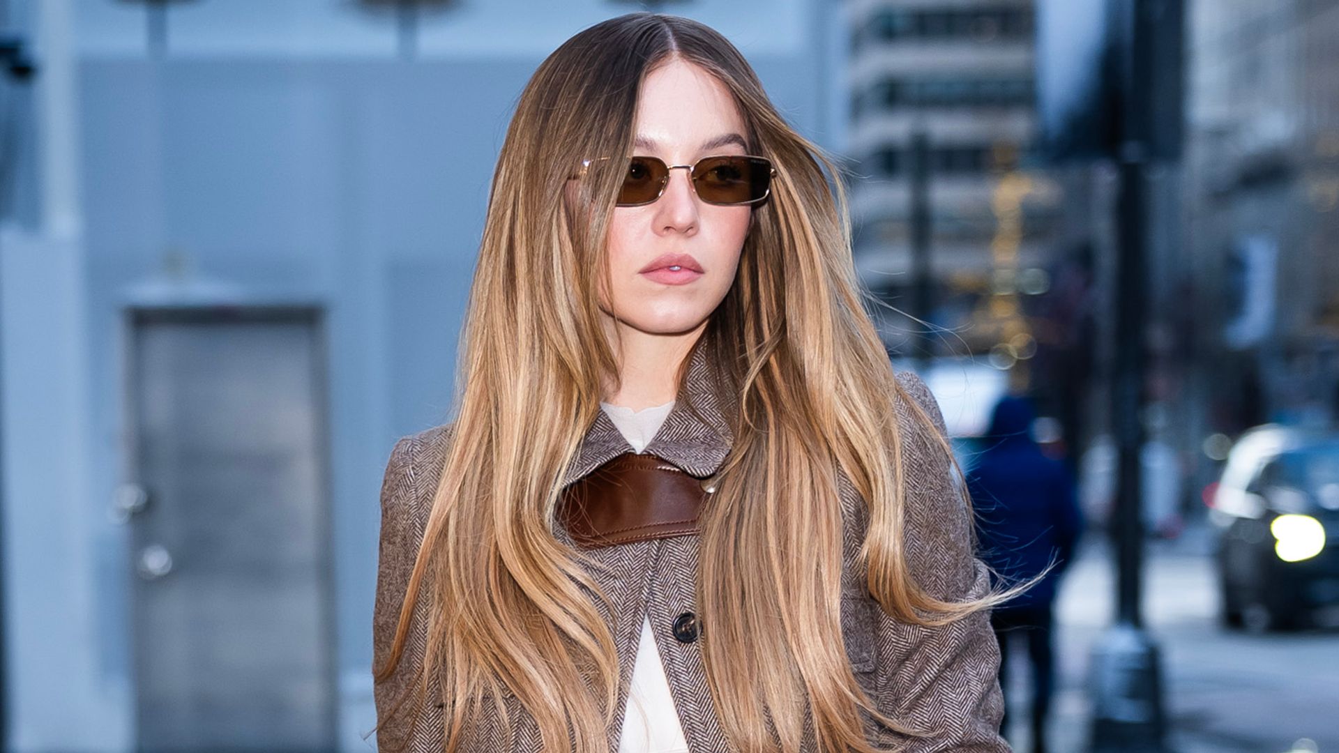 Sydney Sweeney is seen in Midtown on January 20, 2025 in New York City. (Photo by TheStewartofNY/GC Images)