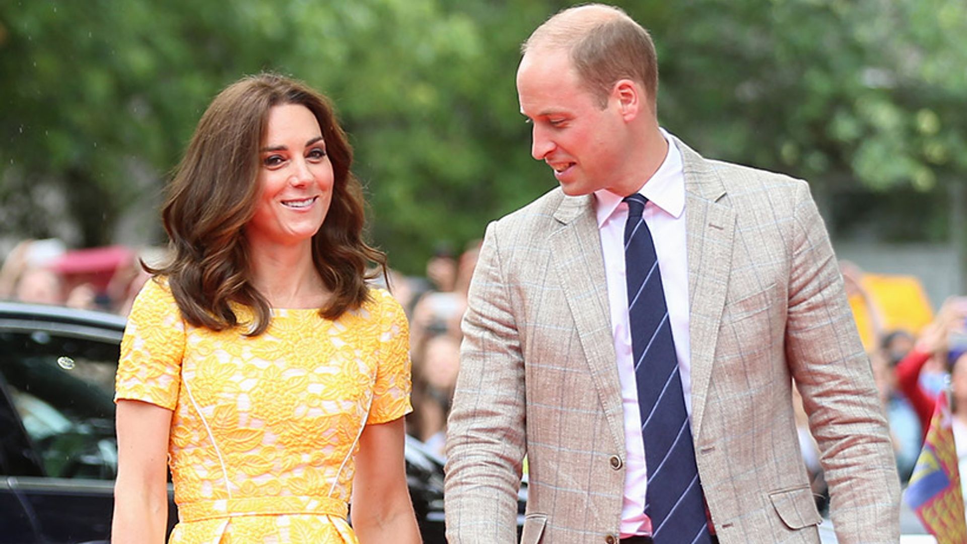 Kate is a vision in yellow Jenny Packham dress on day 4 of royal tour