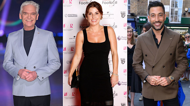 Split image of Phillip Schofield, Coleen Rooney and Giovanni Pernice 