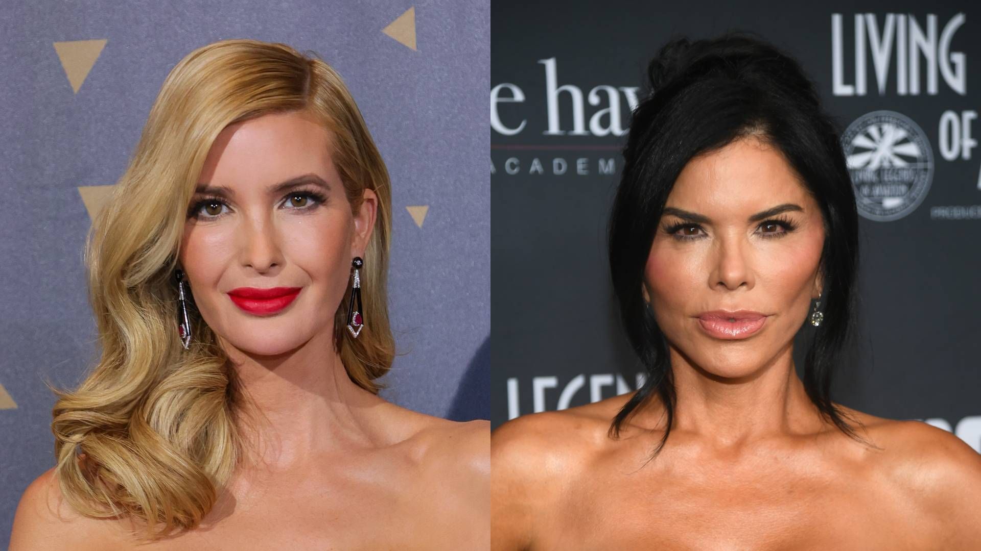 Ivanka Trump and Lauren Sanchez split image