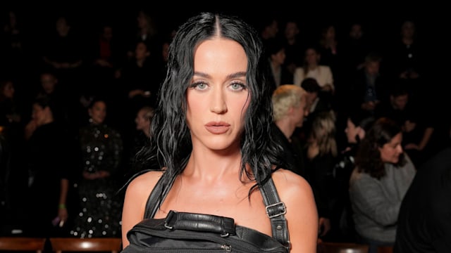 katy perry bum bag dress balenciaga show paris fashion week