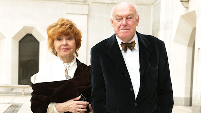 Prunella Scales and Timothy West arriving for the Theatre Awards UK, where the Theatrical Management Association recognises the best in British theatre, opera and dance, at The Guildhall in London