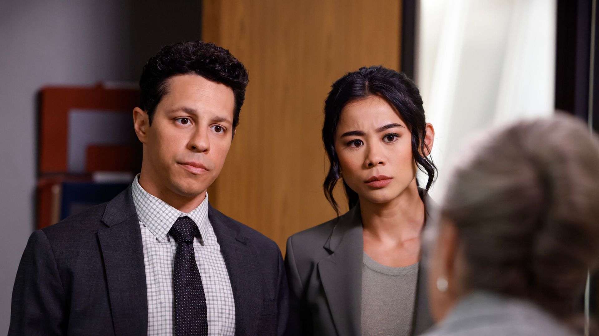 David Del Rio as Billy Martinez and Leah Lewis as Sarah Franklin