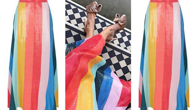 olivia rubin rainbow skirt