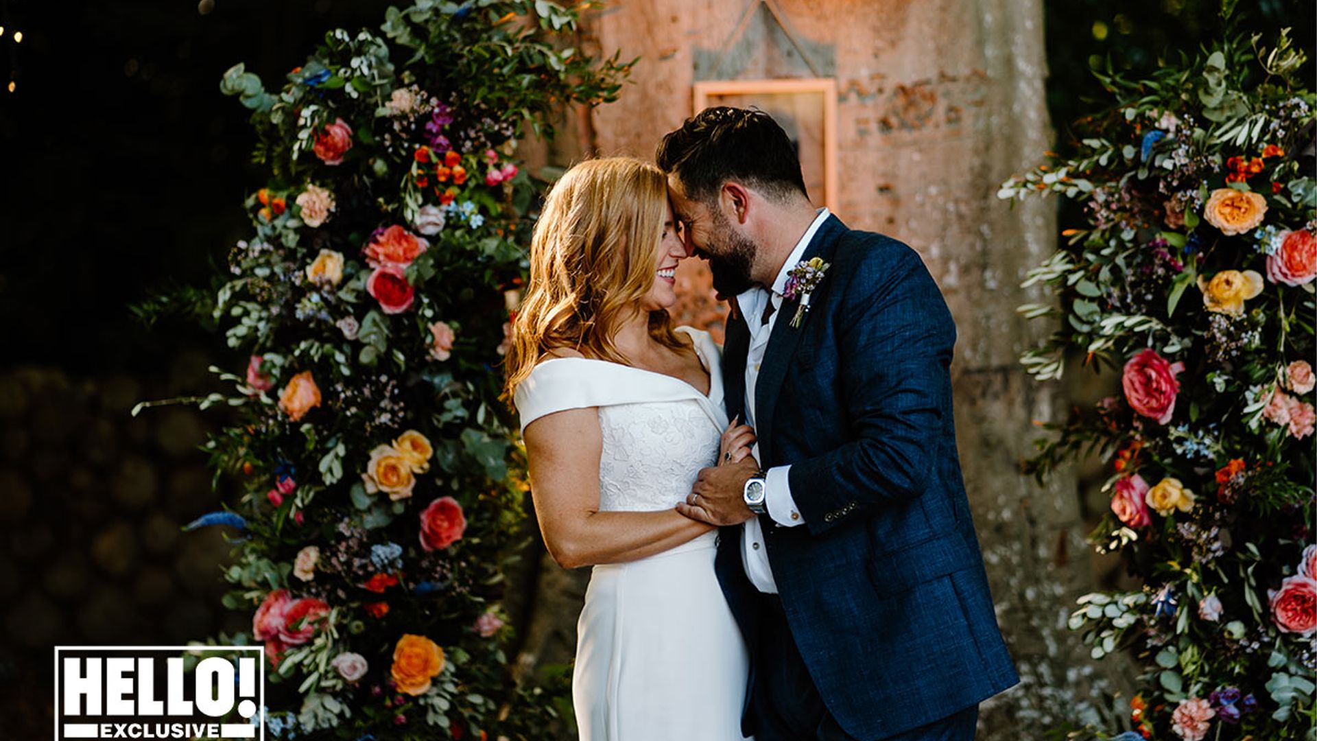Sky News presenter Sarah-Jane Mee and Ben Richardson marry in enchanting woodland setting
