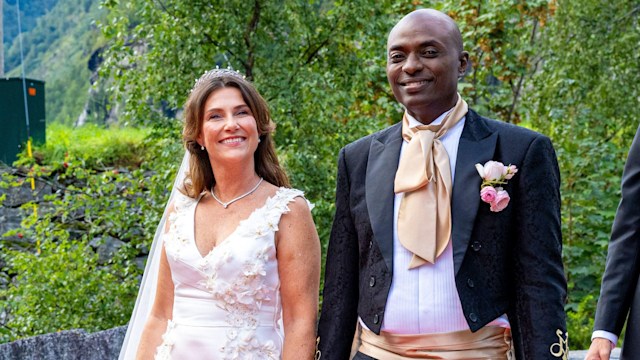 Princess Martha Louise and Durek Verrett on their wedding day