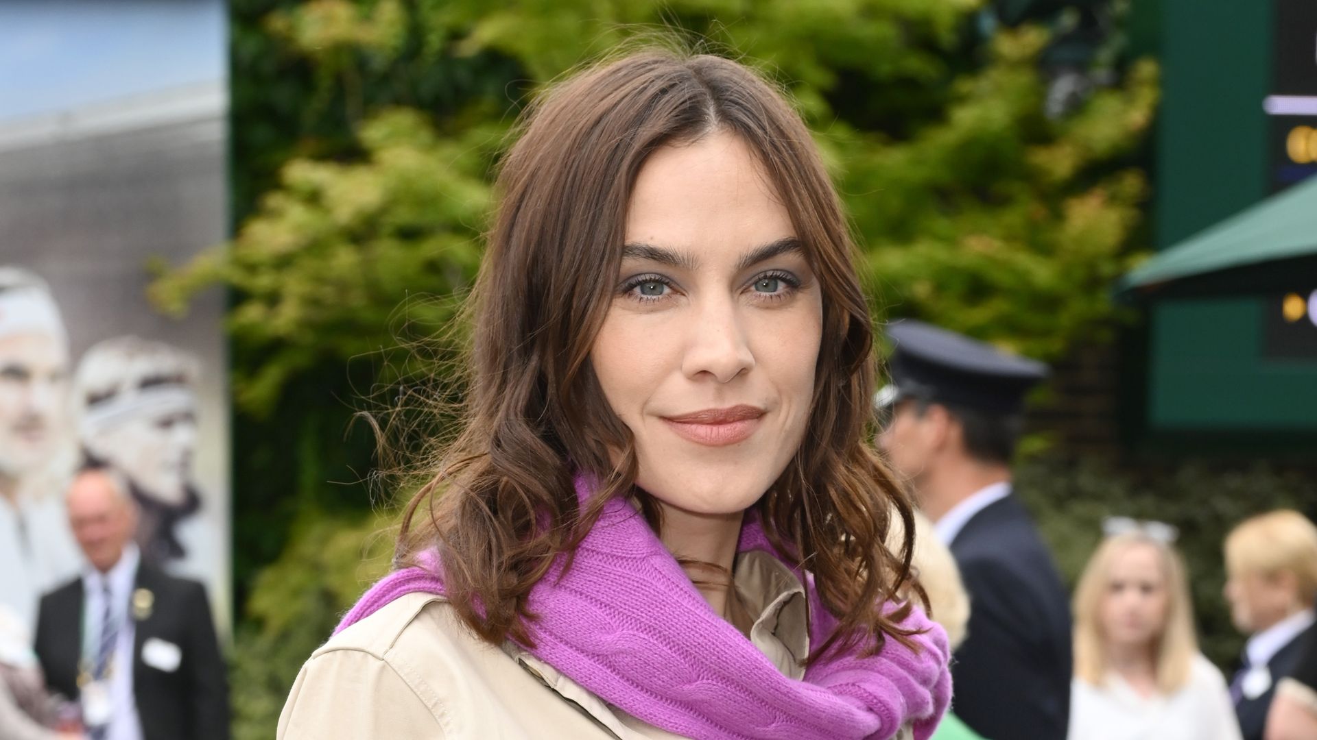 LONDON, ENGLAND - JULY 09: Alexa Chung attends day seven of the Wimbledon Tennis Championships at the All England Lawn Tennis and Croquet Club on July 09, 2023 in London, England. (Photo by Karwai Tang/WireImage)