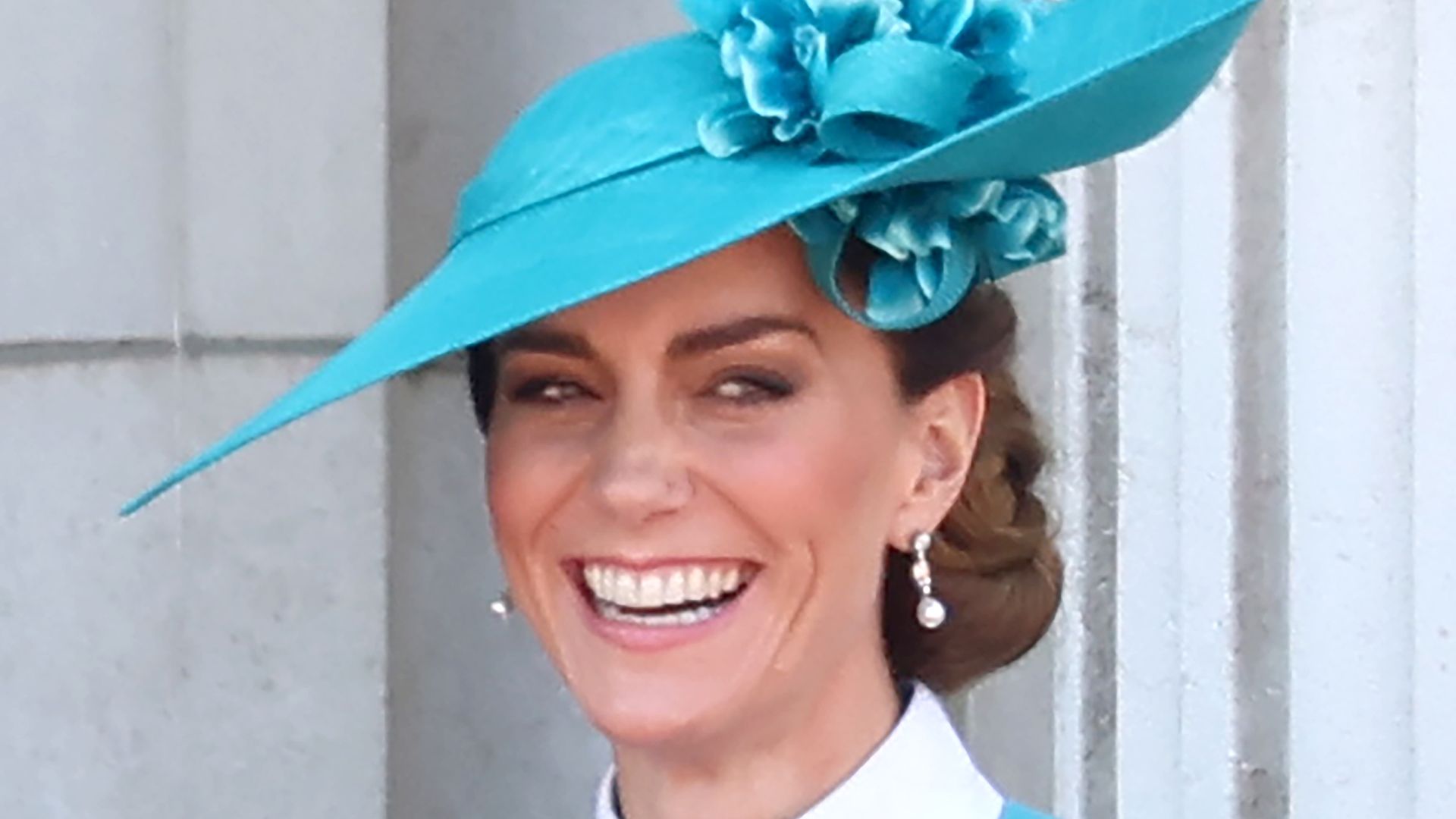 Kate Middleton on the balcony of Buckingham Palace during Trooping The Colour 2025