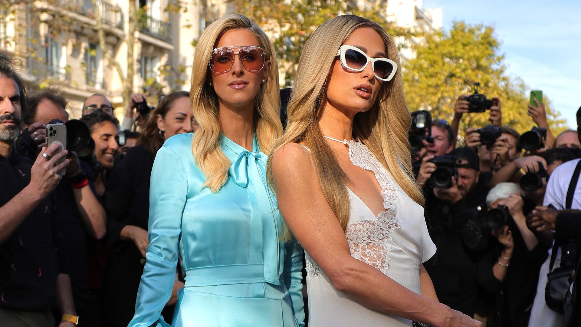 Paris and Nicky Hilton prove they are style opposites at Paris Fashion Week