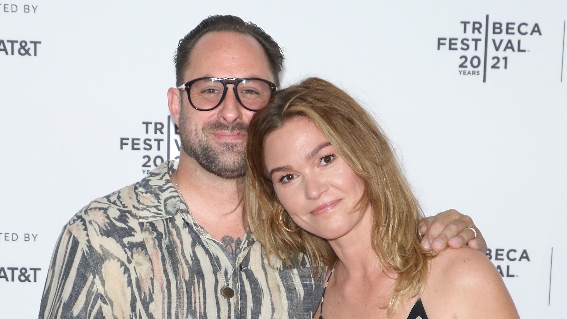 Actress Julia Stiles (R) and husband Preston Cook attend the "The God Committee" premiere