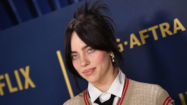 US singer songwriter Billie Eilish arrives for the 30th Annual Screen Actors Guild awards at the Shrine Auditorium in Los Angeles, February 24, 2024.