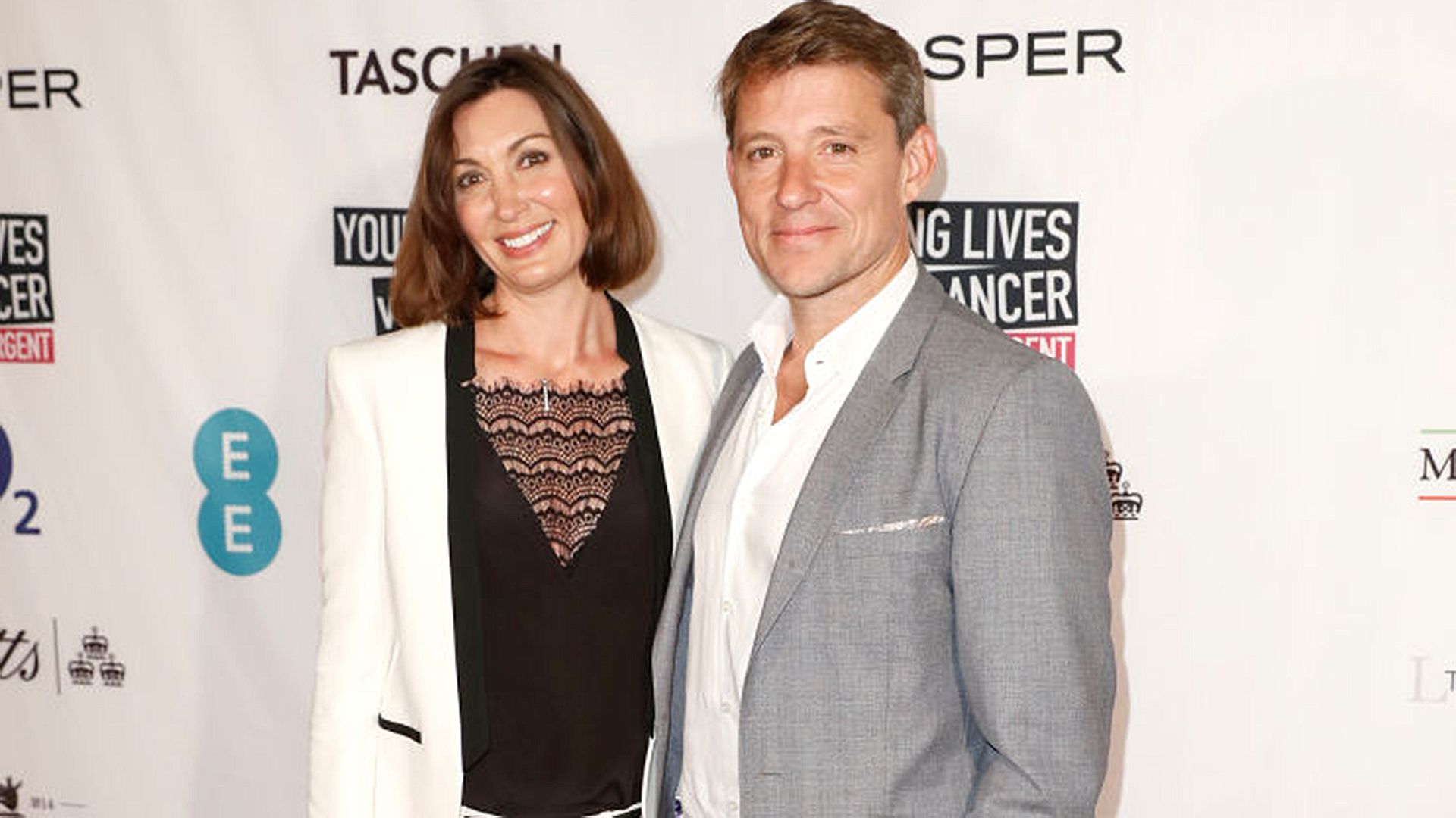 Ben Shephard poses for a photo with wife Annie Perkins. 