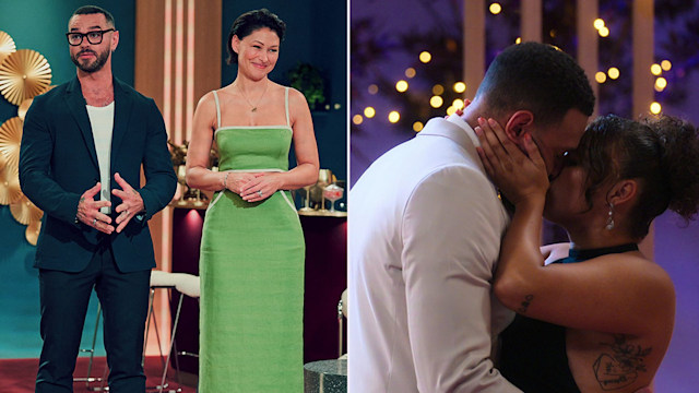 Matt and Emma Willis, Ollie and Demi split image