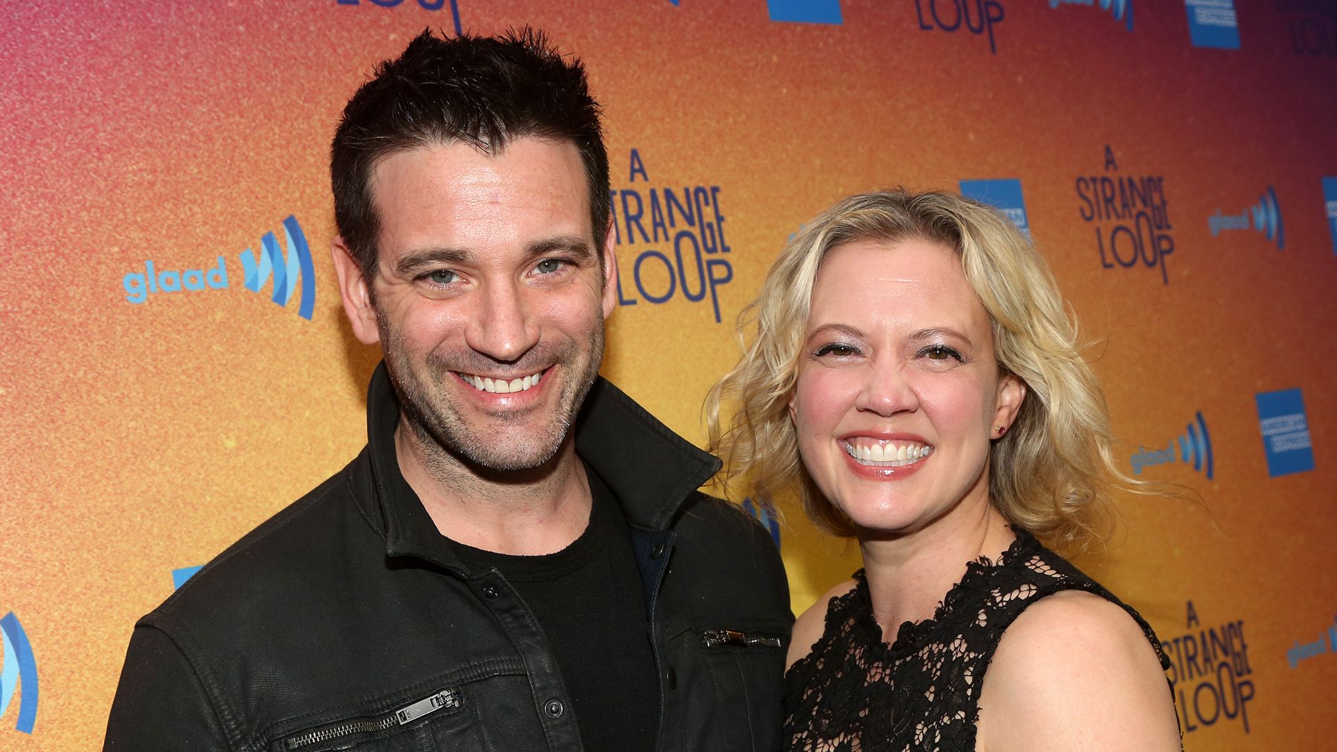 Colin Donnell and Patti Murin cuddle up at the opening night of the new musical "Strange Loop"
