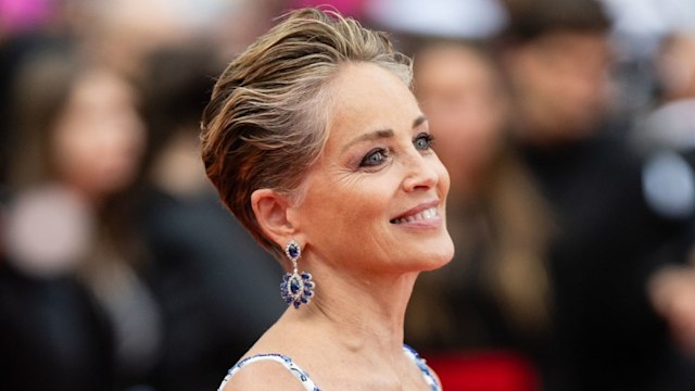 sharon stone cannes gown