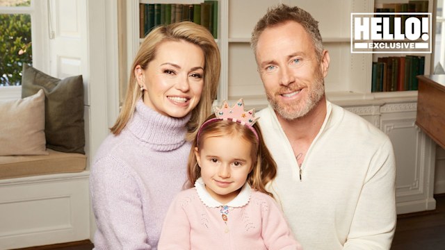 James and Ola Jordan cuddling daughter Ella for exclusive HELLO! shoot