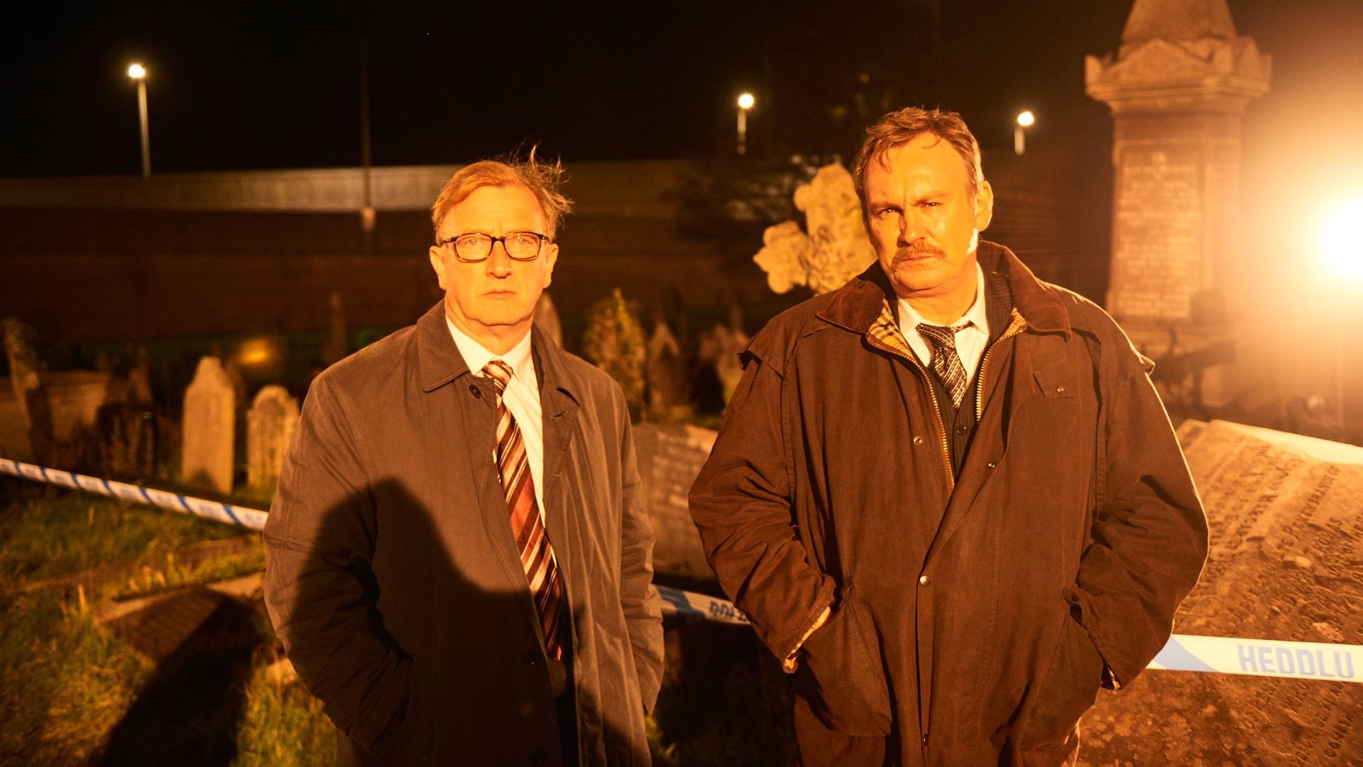 Steffan Rhodri as Phil Rees and Philip Glenister as DCI Paul Bethell 