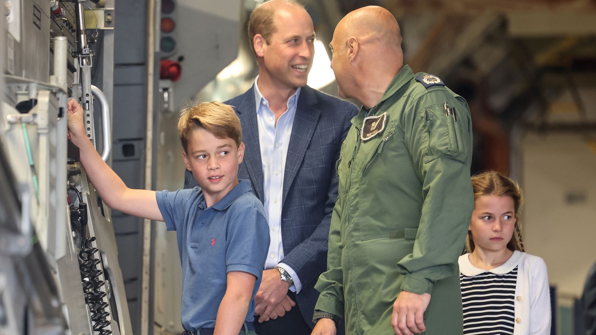 Prince George enjoys first flying lesson as Prince William and Kate watch - report