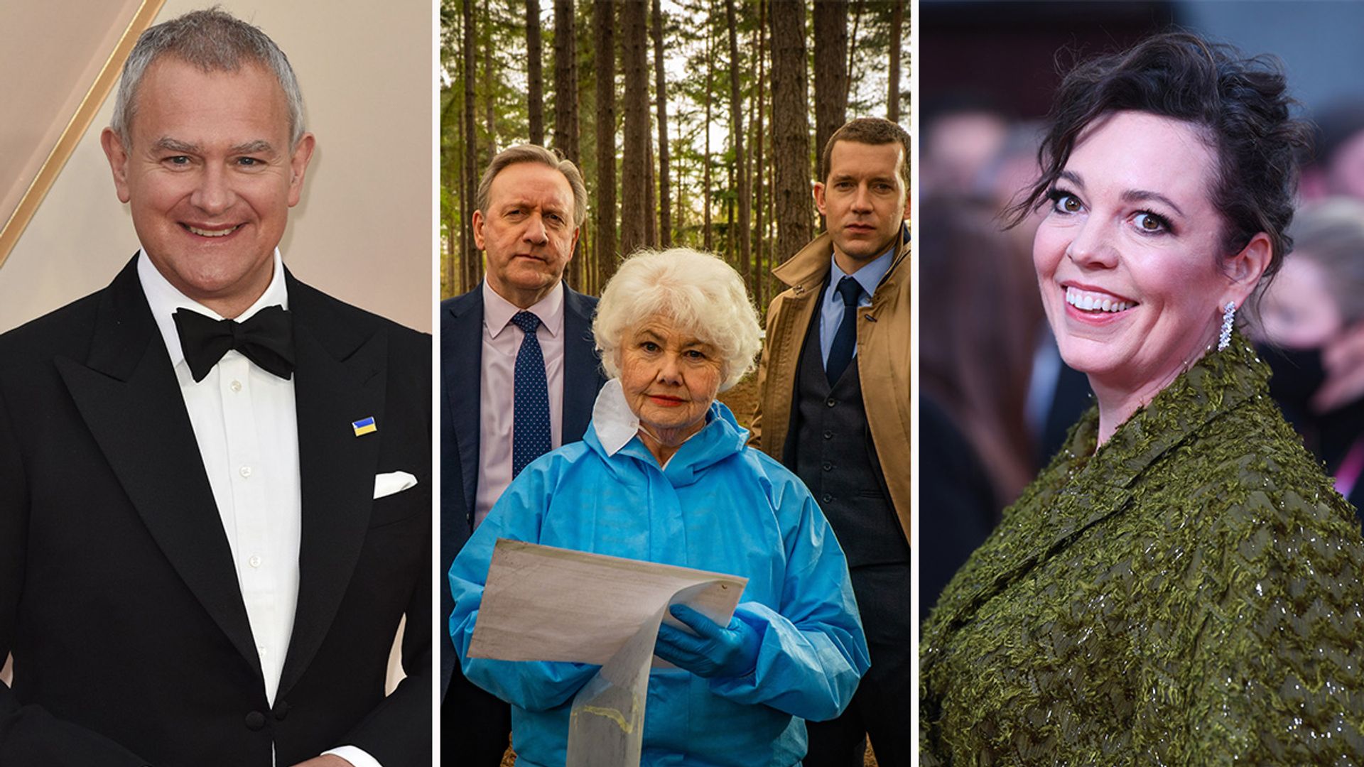 Hugh Bonneville, Midsomer Murders still, Olivia Coleman