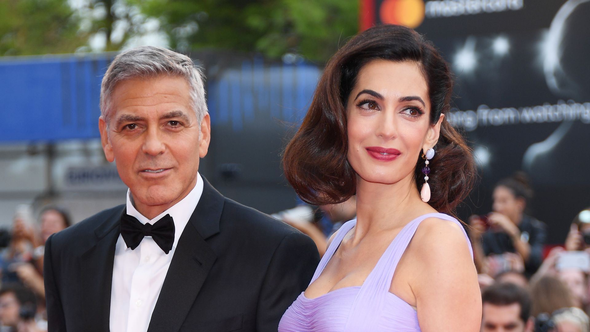 George and Amal Clooney’s seven-year-old twins twins steal the limelight from famous dad