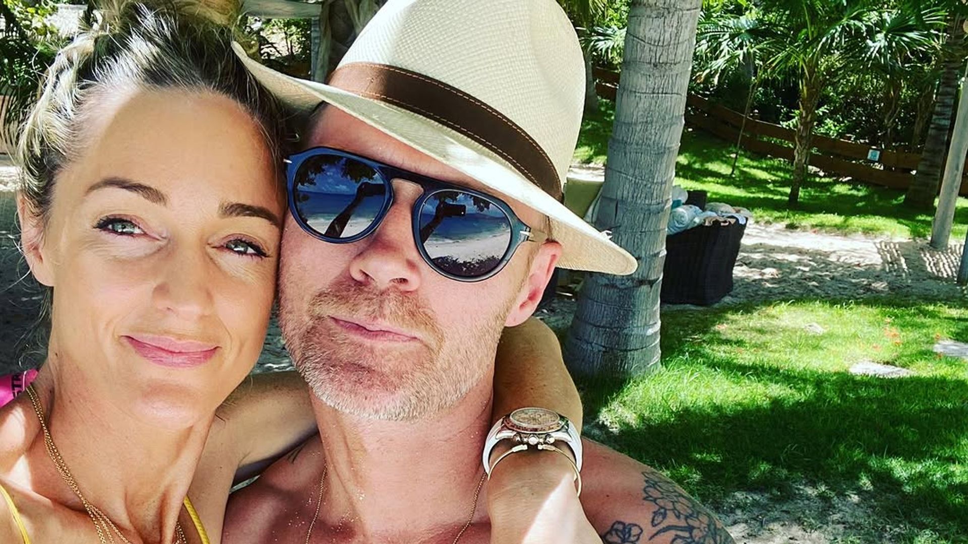 Ronan and Storm Keating’s enormous pool deck rivals a luxury hotel