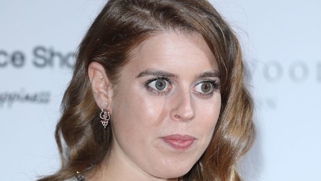 Princess Beatrice in white wrap dress