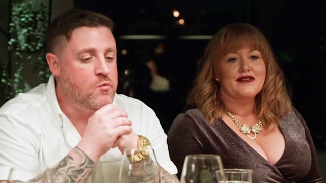 Man and woman at dinner table