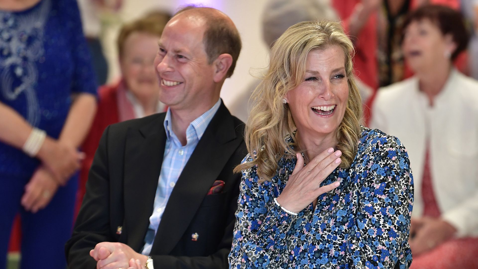 Prince Edward and Duchess Sophie laughing together