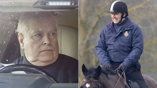 Prince Andrew out and about in Windsor