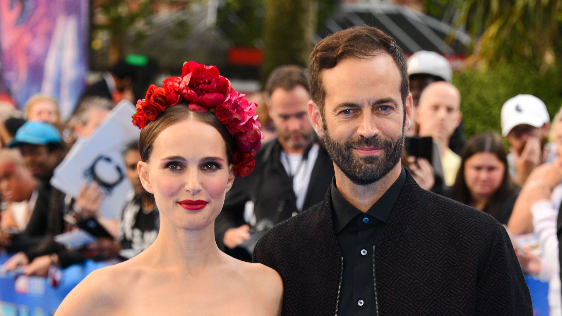 Natalie Portman and Benjamin Millepied attend the UK Gala Screening of "Thor: Love And Thunder" at Odeon Luxe Leicester Square on July 5, 2022 in London, England