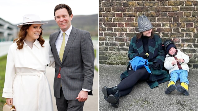 Eugenie with her son split with picture with Jack Brooksbank