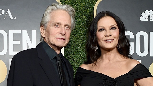 Michael Douglas standing with Catherine Zeta-Jones