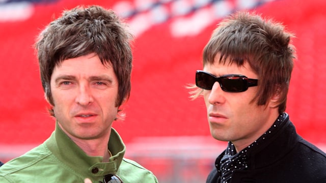 Noel and Liam Gallagher at Wembley Stadium in October 2008