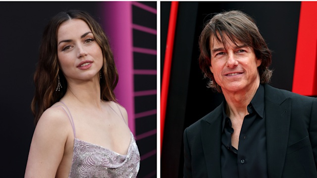 Ana de Armas Tom Cruise split image