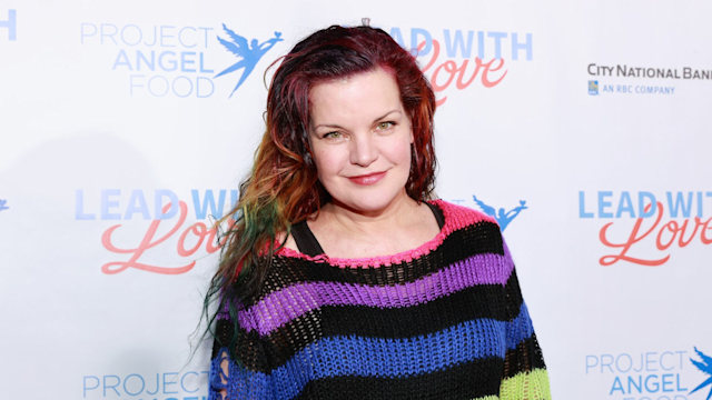 Pauley Perrette attends Project Angel Food 'Lead With Love 2021' at KTLA 5 on July 17, 2021 in Los Angeles, California