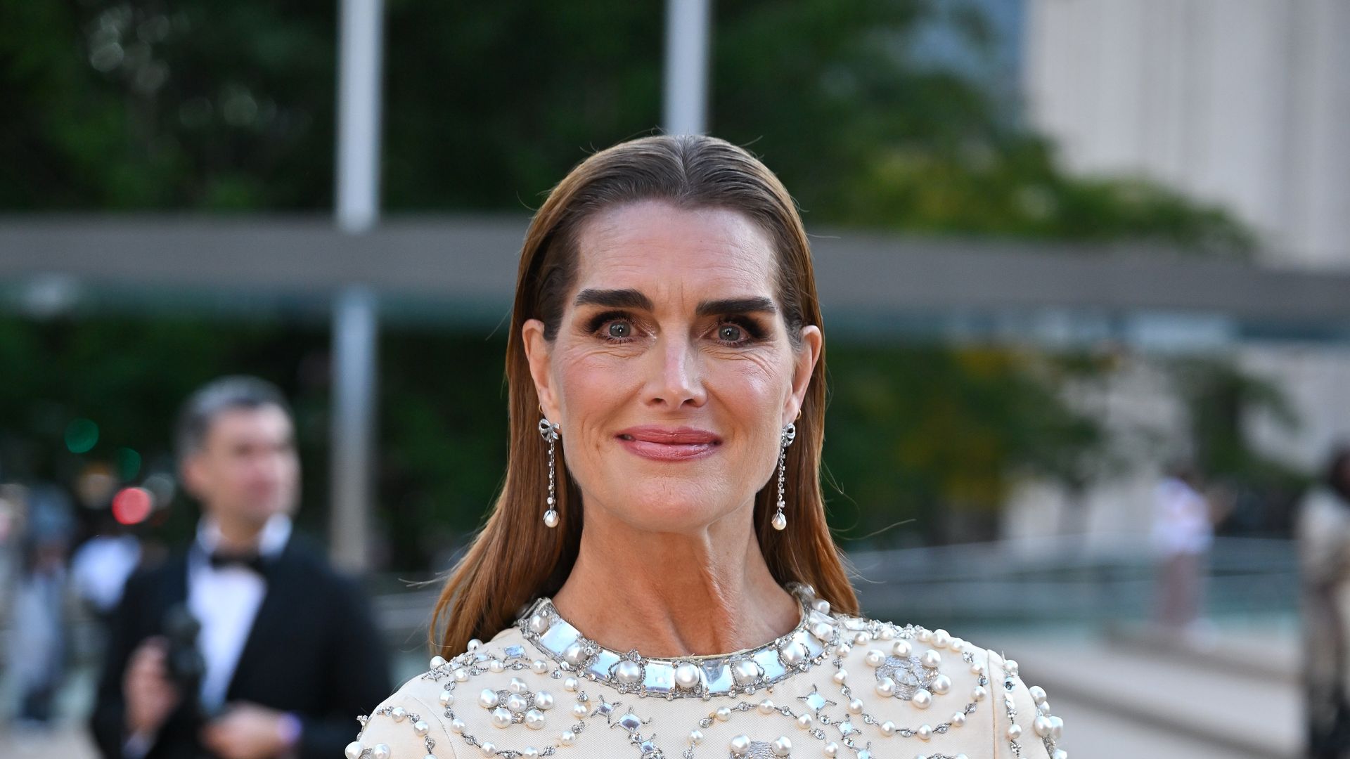 Brooke Shields looks showstopping in pearl encrusted gown — inside its special royal history