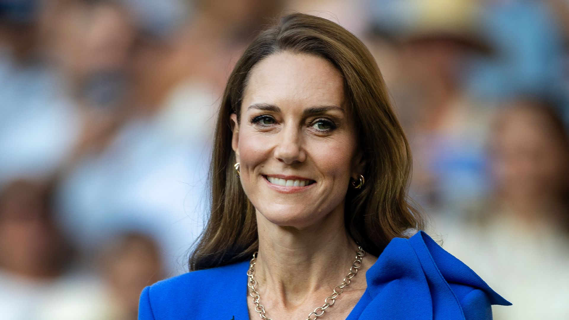 Catherine, Princess of Wales at the presentation ceremony of the Gentlemen's Singles Final on Centre Court during the Wimbledon Lawn Tennis Championships at the All England Lawn Tennis and Croquet Club at Wimbledon on July 13th, 2025, in London, England