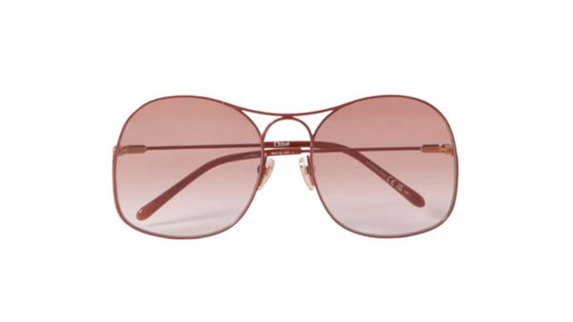 Elys oversized round-frame coated-metal sunglasses – Chloé Eyewear 