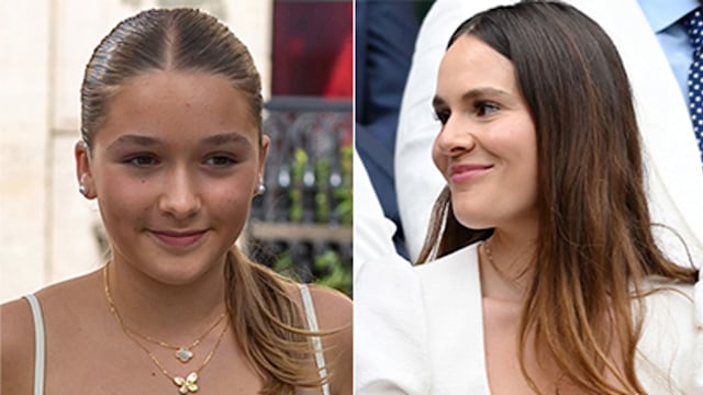 Harper Beckham and Holly Ramsay wearing white