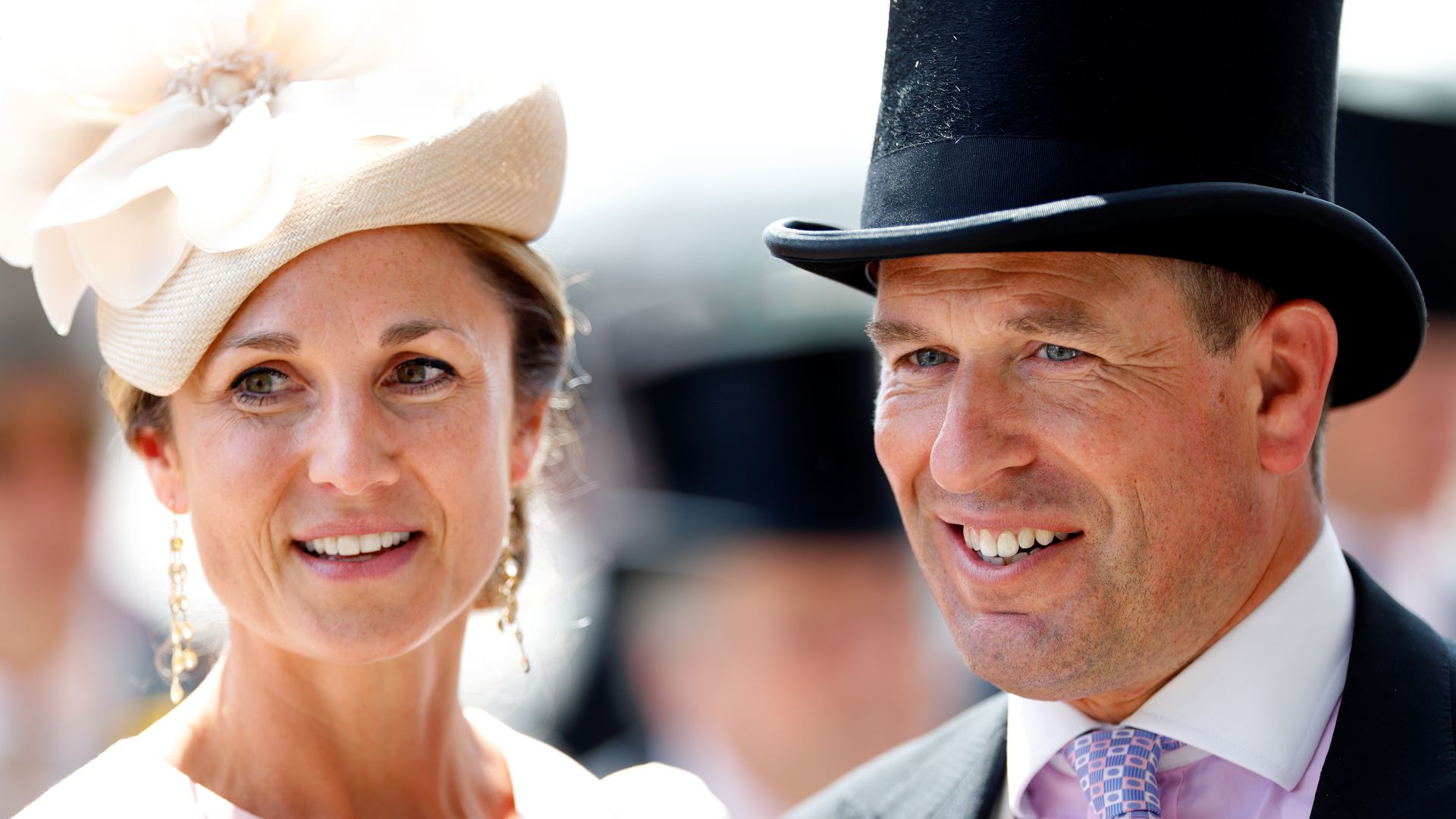 ASCOT, UNITED KINGDOM - JUNE 21: (EMBARGOED FOR PUBLICATION IN UK NEWSPAPERS UNTIL 24 HOURS AFTER CREATE DATE AND TIME) Harriet Sperling and Peter Phillips attend day four of Royal Ascot 2024 at Ascot Racecourse on June 21, 2024 in Ascot, England. (Photo by Max Mumby/Indigo/Getty Images)