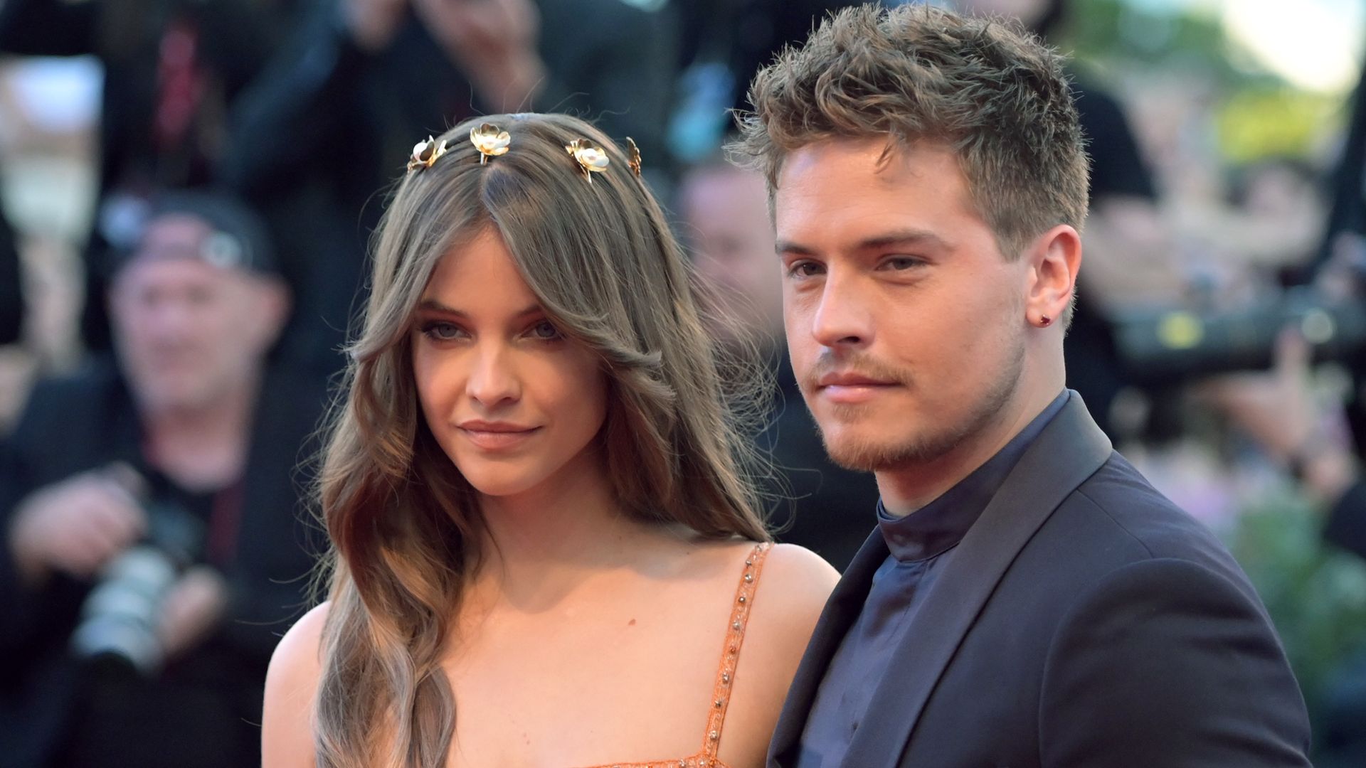 02 September 2022, Italy, Venice: Barbara Palvin and Dylan Sprouse attend the premiere of "Bones And All" during the 79th Venice International Film Festival. Photo: Stefanie Rex/dpa (Photo by Stefanie Rex/picture alliance via Getty Images)