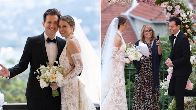 Katie Couric officiates Peter Cincotti's wedding