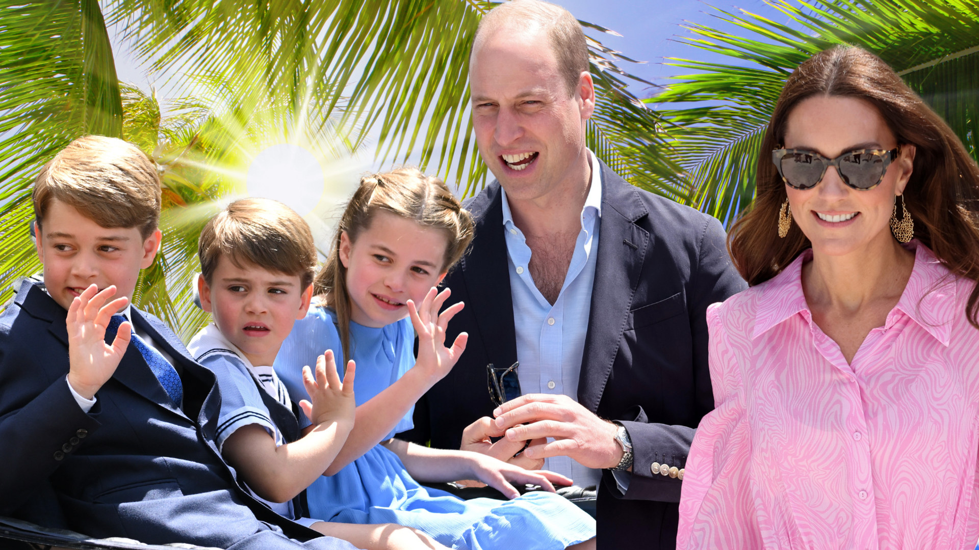 The Prince and Princess of Wales have jet set to the Caribbean with their children, Prince George, Princess Charlotte and Prince Louis